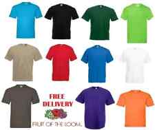 1,3,5 Pack T-Shirt Fruit of the Loom 100% Cotton Plain Blank Men's Women VARIOUS