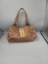 Mulberry Kensington Darwin Handbag Brown Tan Oak Leather Shoulder Bag & Dust-Bag