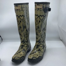 Hunter Welly Boots Aztec Print Style Size UK 6 Wellingtons Womens