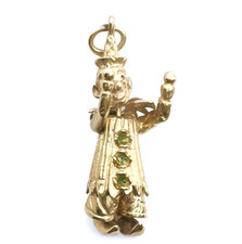 Vintage Hallmarked 9ct Gold Jointed Clown Pendant / Charm 4.4g 1965 London NB390