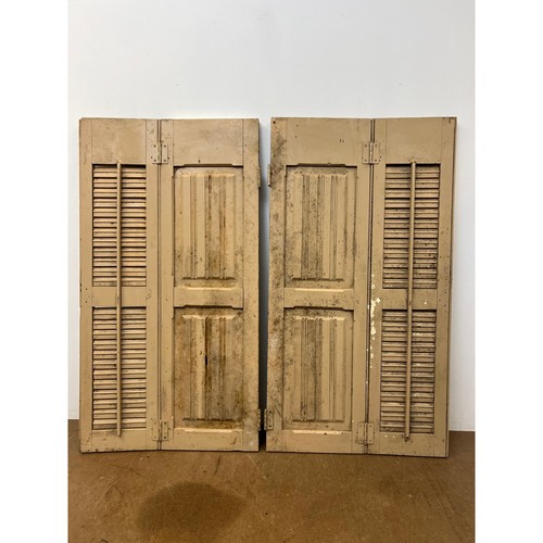 Vintage wood hinged - wood, shutters