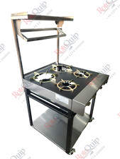 Commercial Curry Cooker 4 Burner Indian Cooker Gas Range Cooker Restaurant NEW