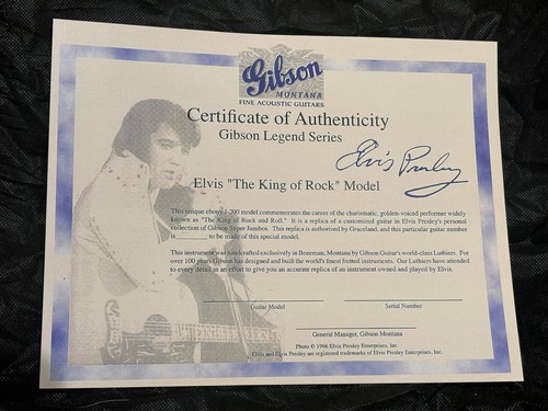 New gibson montana - gibson, elvis
