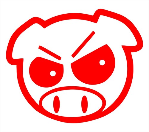 Angry pig jdm decal - pig, vinyl