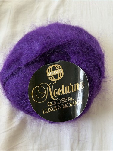50g ball purple mohair - 50g, of