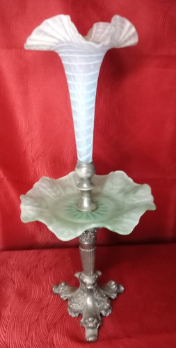 Pewter based two tier epergne - tier,