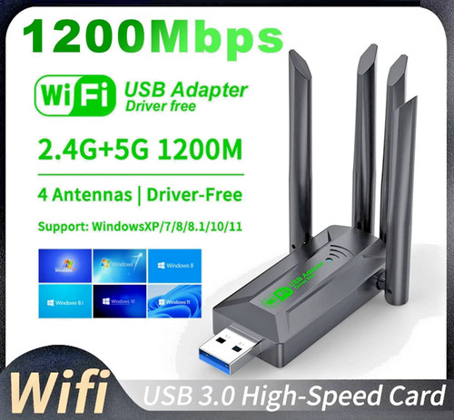1200mbps usb wifi adapter dual - usb,