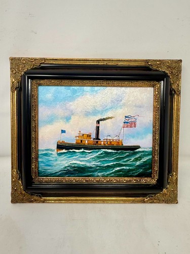 Steamboat the waves framed - the,