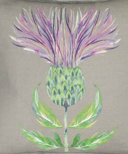 Thistle curtain fabric - thistle,