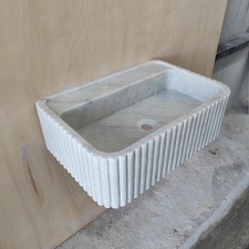 Carrara Flute Sink | White