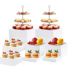 8PCS Acrylic Buffet Riser Food