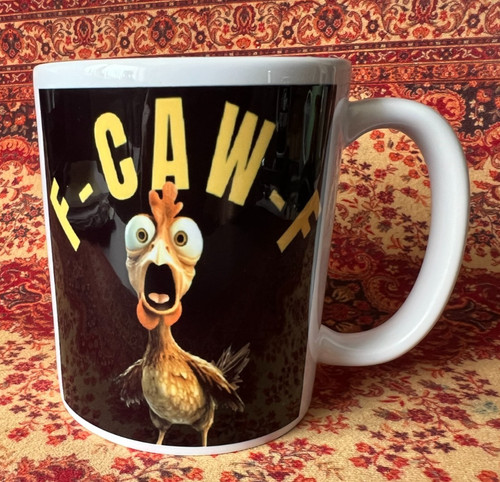 Caw tea coffee mug - f-caw-f, funny