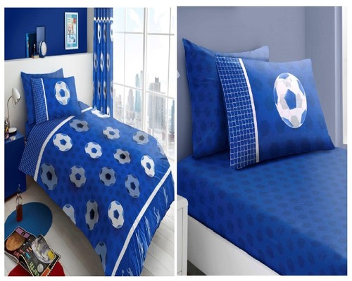 Football goals blue duvet - goals,
