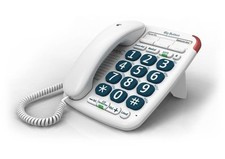 BT Corded Big Button Telephone, Hand Free, White, 061130