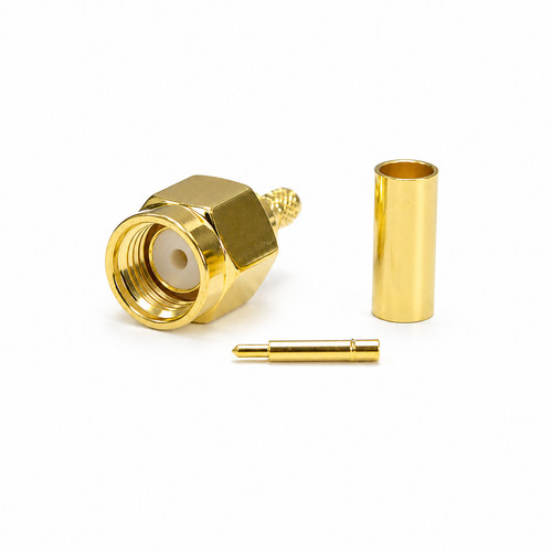 Sma male crimp connector rg174 - sma,