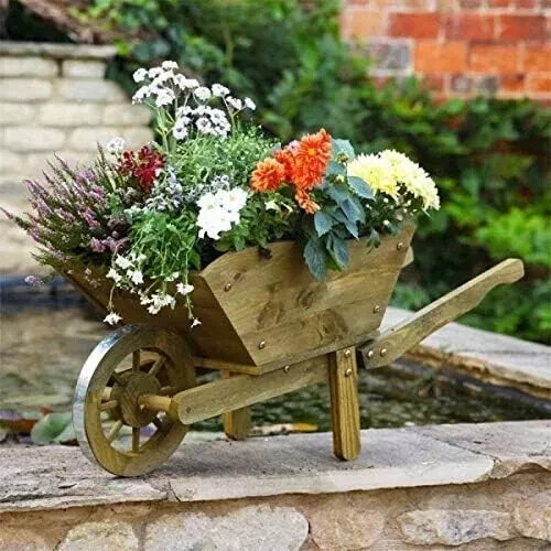 Large wooden wheelbarrow - large,