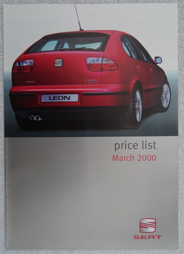 Seat price list brochure 2000 - price,