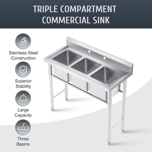 Commercial kitchen sink - 40",