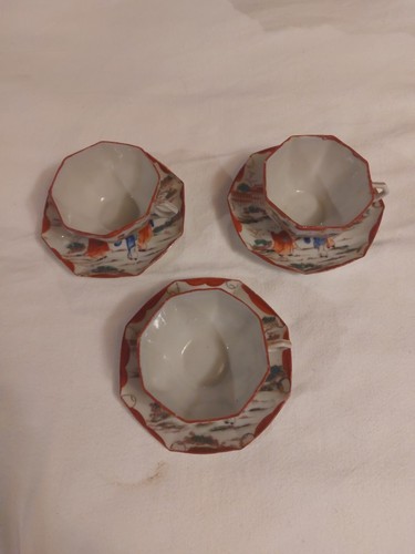 Vintage hand painted geisha - painted,