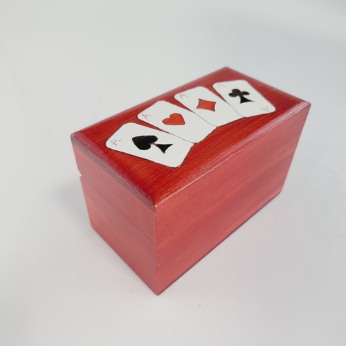 Wooden double playing - playing, cards