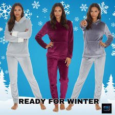Ladies Fleece Hoodie Pyjama