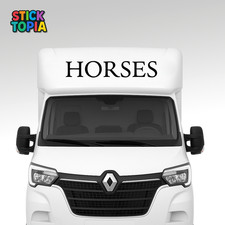 2x HORSES text Vinyl Decal