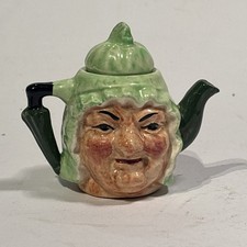 Vintage Artone Character Toby Jug Tea Pot Mrs Gamp double sided miniature
