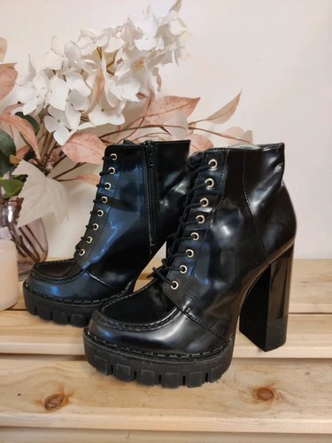 Women zara black - shine, faux