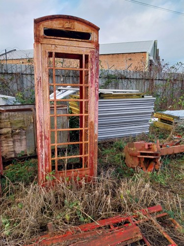 Red telephone box booth - telephone,