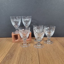 Set of 6 Royal Brierley 'Short Stem Braemar' Crystal Cordial Glasses - 9cm