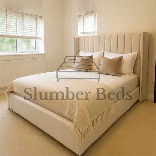 Winged ottoman bed frame plush - bed,