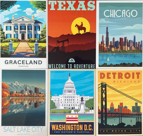 Travel usa cities - cities, metal