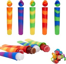 Ice Lolly Moulds Silicone, 6PCS BPA-Free Popsicle Moulds with Unique Design