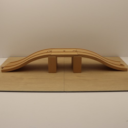 Wooden train track road bridge - wooden,