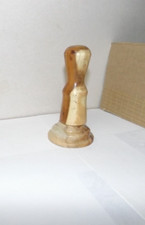 Hande made wooden palm gavel and a block