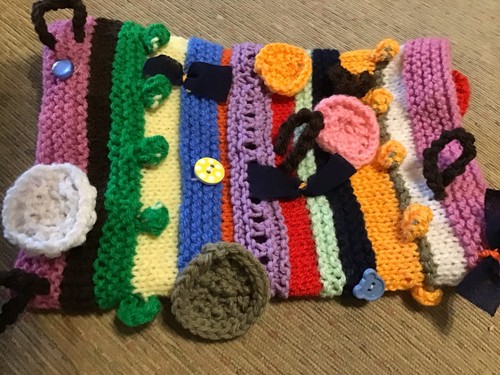 Hand knitted sensory - knitted, twiddle