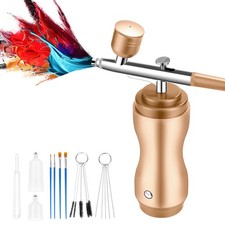 Handheld Rechargeable Airbrush Compressor Kit Nail Air Brush Spray Gun Portable