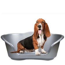 Dog Bed Heavy Duty Plastic Waterproof Pet Cat Puppy Silver Medium
