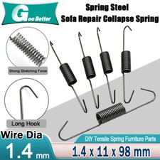 1.4x11x98mm Sofa Spring S-Hook Repair Stretch Spring for Sagging Couch Fix