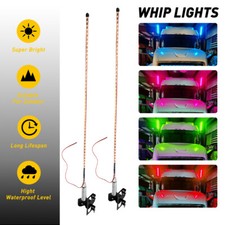 2Pcs 1.8FT LED Whip Lights