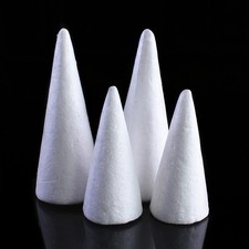 Craft Foam Cones White Polystyrene Cones Decors Foam Tree Cones Christmas