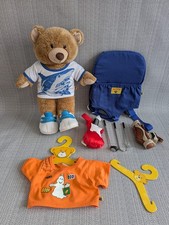 Build a Bear Workshop Soft Plush Brown Teddy Bear Starter Set Top & Accessories 