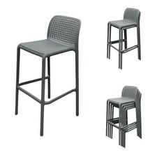 Grey stacking bar stools - stacking, stools,