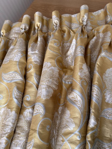 Gold interlined curtains - gold,