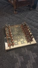 Italfama brass/Wood Chess Set