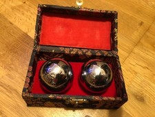 Chinese Baoding Stress Worry Health Relief Balls Vintage Chiming Style Black 300