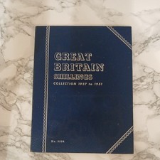 Whitman Coin Folders Empty Great Britain Shillings collection 1937 to 1951