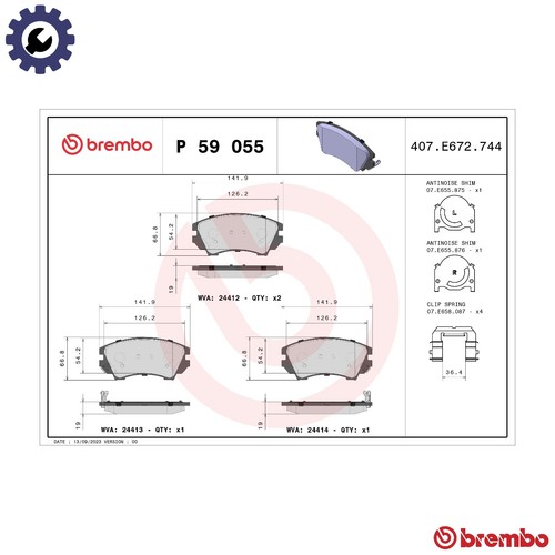 Brake pad set - set, p