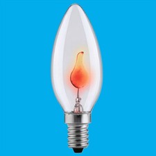 4x 3W Clear Flicker Flame