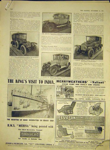 Original old antique print - old,